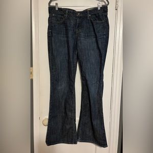 GAP1969 dark denim, flare, relaxed fit jean. Size 14T